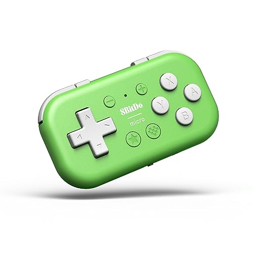 8Bitdo Micro Bluetooth Gamepad Pocket-sized Mini Controller for Switch, Android, and Raspberry Pi, Support Keyboard Mode (Green) von 8bitdo