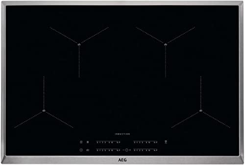 AEG Induktionskochfeld 80cm Edelstahl Rahmen Sensoboil (1, schwarz) von AEG