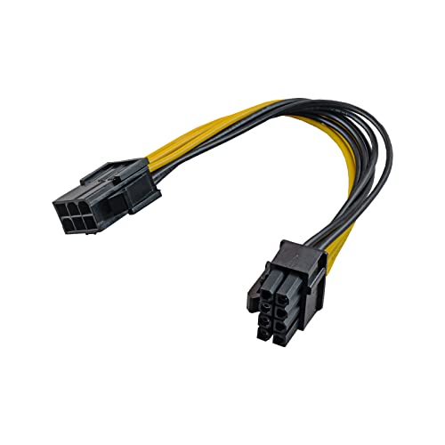 AKYGA AK-CA-07 PCI-E 6 pin Stecker auf PCI-E 8 pin Buchse Adapter Kabel 20cm von AKYGA