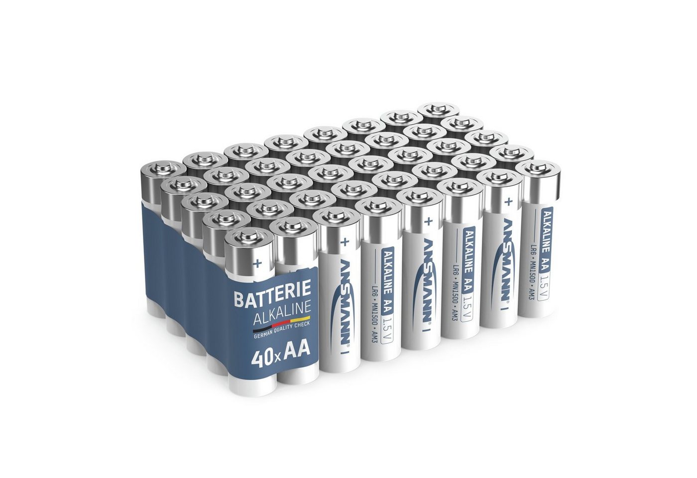 ANSMANN AG Batterien AA 40 Stück, Alkaline Mignon Batterie, für Lichterkette uvm. Batterie von ANSMANN AG