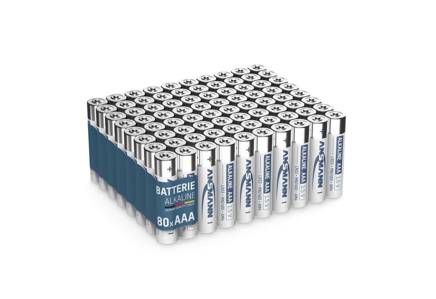 ANSMANN AG Batterien AAA 80 Stück - Alkaline Micro Batterie für Lichterkette uvm. Batterie von ANSMANN AG
