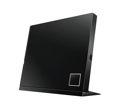 ASUS SBW-06D2X-U Blu-ray Slim-Brenner (M-Disc-Unterstützung, kompatibel mit Windows 7 / 8 / 10 / 11 und Mac OS, 6-fache Blu-ray-Lesegeschwindigkeit) schwarz von ASUS