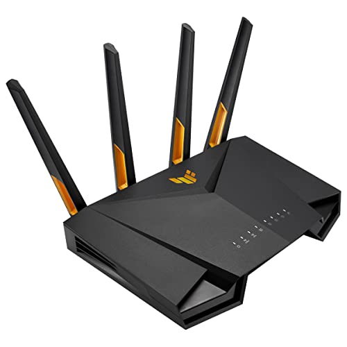 ASUS TUF Gaming AX3000 V2 Dual Band WLAN kombinierbarer Router (Tethering als 4G und 5G Router-Ersatz, WiFi 6, bis zu 3000 Mbit/s, Mobile Game Mode, 2,5Gbit/s Port, AiMesh, AiProtection Pro) von ASUS