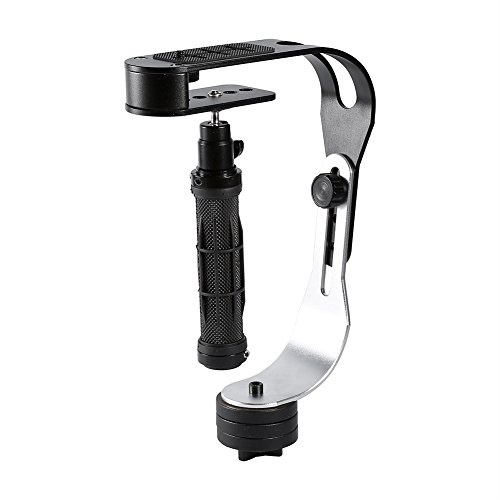 Handheld-Videostabilisator, Steadycam-Stabilisator Aluminium + Gummi Schwarz für DSLR-Kamera 05 von AYNEFY