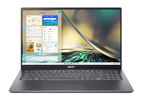 Acer Swift 3 (SF316-51-55RX) Ultrabook / Laptop 16 Zoll Windows 11 Home Notebook - Full HD IPS Display | Intel Core i5-11300H | 16 GB DDR4 RAM | 512 GB SSD | Intel Iris Xe Graphics | QWERTZ | Grau von Acer