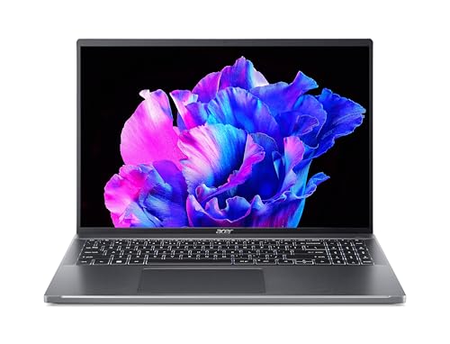 Acer Swift Go (SFG16-71-59ST) Ultrabook/Laptop | 16" WUXGA Display | Intel Core i5-1335U | 16 GB RAM | 512 GB SSD | Intel Iris Xe Grafik | Windows 11 | QWERTZ Tastatur | grau von Acer