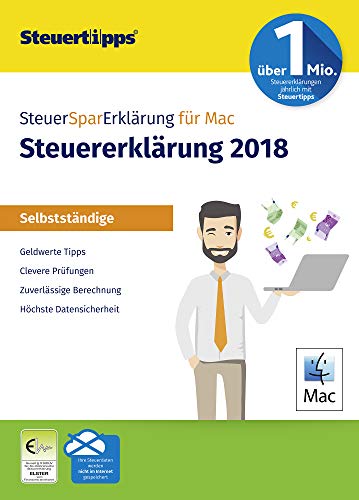 SteuerSparErklärung für Selbstständige 2019, Schritt-für-Schritt Steuersoftware für die Steuererklärung 2018, Aktivierungscode per Mail für Mac: OS X (ab 10.11) von Akademische Arbeitsgemeinschaft