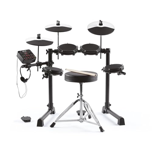 Alesis Debut Kit - Kinder Drum Kit mit 4 Mesh E-Drum Set Pads, 120 Sounds, 100 Lektionen, Schlagzeughocker, Drum Sticks, Stimmschlüssel und Kopfhörern von Alesis