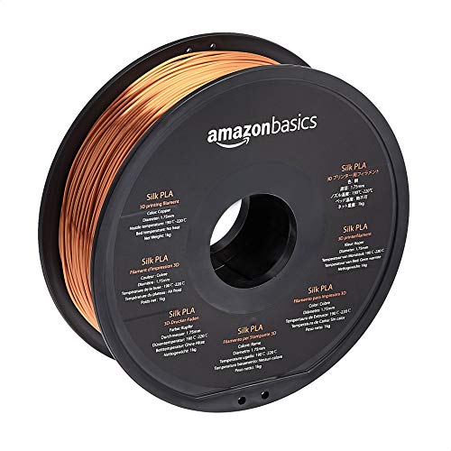 Amazon Basics 3D-Drucker-Filament aus SILK-PLA-Kunststoff, 1.75 mm, 1-kg-Spule, Kupfer von Amazon Basics