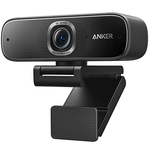 Anker PowerConf C302 Smart Full HD 2K Webcam, USB-C Webkamera mit Mikrofon für PC, Geräuschunterdrückung, Framing & Autofokus mit KI, Individuelles FoV, HDR, 30 FPS, Lichtkorrektur für Konferenzen von Anker