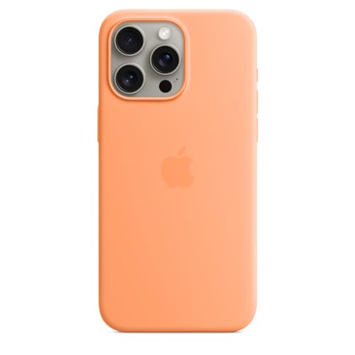 Apple iPhone 15 Pro Max Silikon Case mit MagSafe – Sorbet Orange ​​​​​​​ von Apple