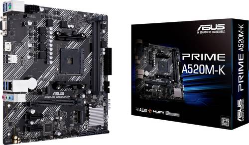 Asus PRIME A520M-K Mainboard Sockel (PC) AMD AM4 Formfaktor (Details) Micro-ATX von Asus