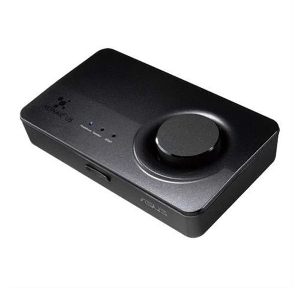 Asus Xonar U5 USB-Soundkarte, extern, 5.1-Kanal, Kopfhörerverstärker, 192kHz / 24-bit, schwarz von Asus