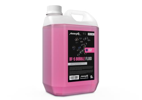 Audibax BF-5 Bubble Fluid Blasenflüssigkeit für 5 Liter Blase Maschine - Natürliche Flüssigkeit - Sicher für Atmung und Keine gefährlichen Chemikalien - Cruelty Free - Diskotheken und Partys von Audibax