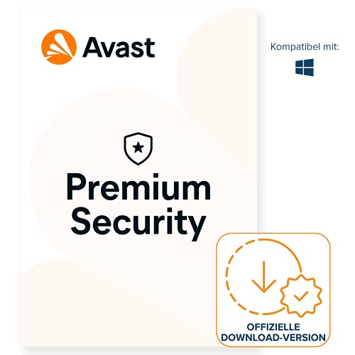 Avast Premium Security 2024 - Antivirenschutz für Windows | 1 Gerät | 1 Jahr | PC| Aktivierungscode per Email von Avast