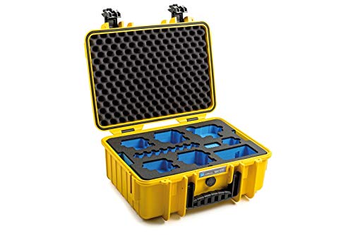 B&W Transportkoffer Outdoor für GoPro 9 / 10 / 11 / 12 - Type 4000 Gelb - wasserdicht nach IP67 Zertifizierung, staubdicht, bruchsicher und unverwüstlich von B&W International