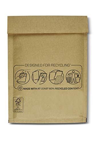 Bankers Box Luftpolsterumschläge Polsterumschlag Versandtaschen Umschläge für zerbrechliche Gegenstände, umweltfreundlich, Selbstklebeverschluss, 15x21 cm (10er-Pack) von BANKERS BOX