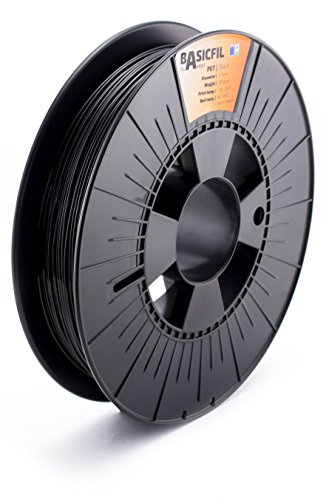 BASICFIL PETG (3D Drucker Filament), 1.75mm, 500g, Schwarz (Black) von BASICFIL
