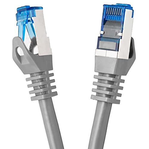 BIGtec 3m CAT.7 Patchkabel Netzwerkkabel Gigabit Patch DSL LAN Ethernet Kabel grau Kupferkabel doppelt geschirmt (RJ45 Stecker Cat-7 S/FTP PIMF) von BIGtec