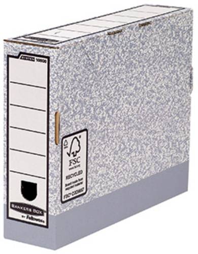 Bankers Box Archivschachtel 1080001 80mm x 260mm x 315mm Grau, Weiß von Bankers Box