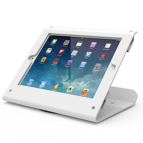 Beelta Kiosk iPad Ständer Diebstahlsicherung für iPad Air 1, Air 2, Pro 9.7, iPad 5, iPad 6, 360 Grad Drehbarer Sockel Tablet Ständer für Einzelhandel, Business, Bibliothek weiß von Beelta