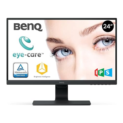 BenQ GW2480 60,5cm (23,8 Zoll) LED Monitor (Full-HD, Eye-Care, IPS-Panel Technologie, HDMI, DP, Lautsprecher) schwarz von BenQ