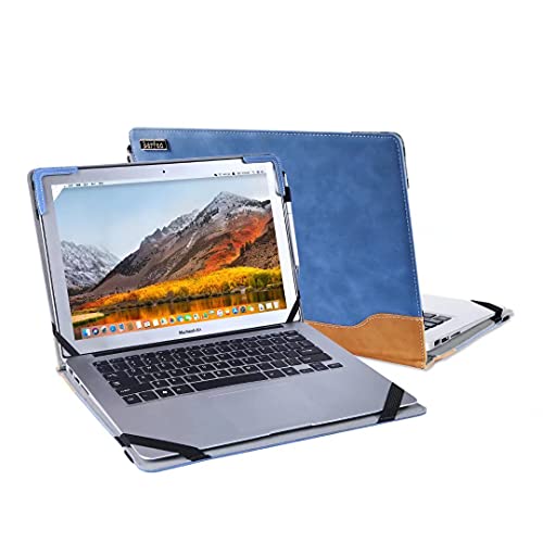 Berfea Laptop Hülle Schutzhülle Tasche für Lenovo IdeaPad 5/5i 14 14ALC05 14ITL05 14ARE05, Slim 3i /5i 14, IdeaPad Slim 550/ 550i/570/360/370i 14 Zoll PC Notebook, mit Kühlhalterung,Blau von Berfea