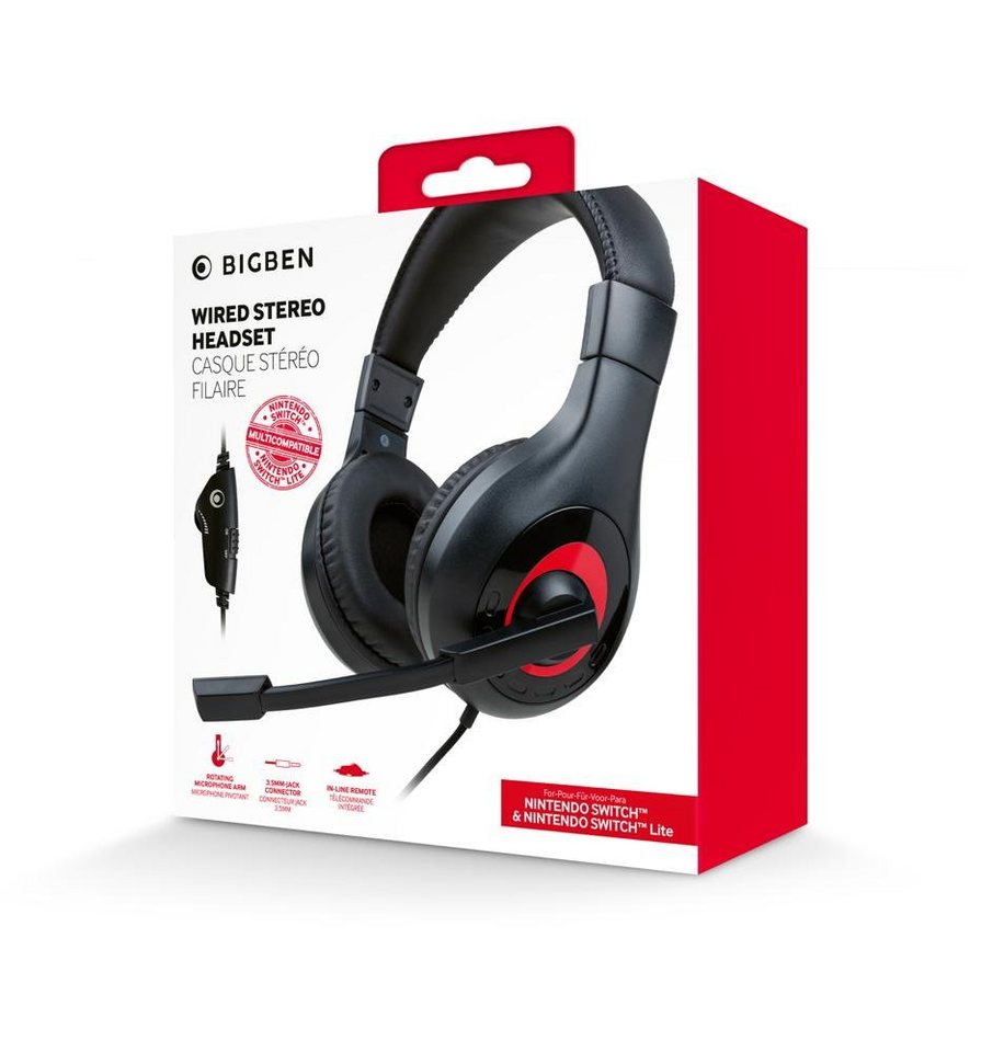 BigBen Switch / Lite Stereo Gaming Headset V1 schwarz BB006377 Zubehör Nintendo von BigBen