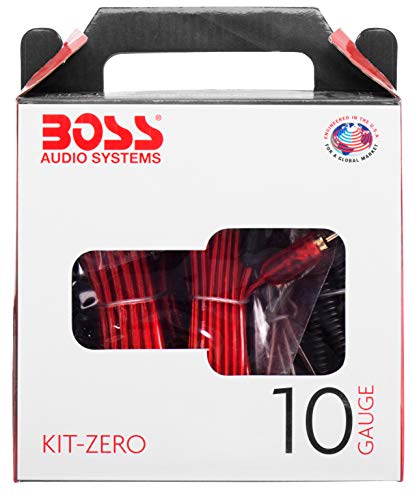 BOSS AUDIO KIT-ZERO 10 Gauge 2,6 mm Auto Installations-Set Verstärker Endstufe Kabel Anschlusskabel Cinch Kabel von Boss Audio