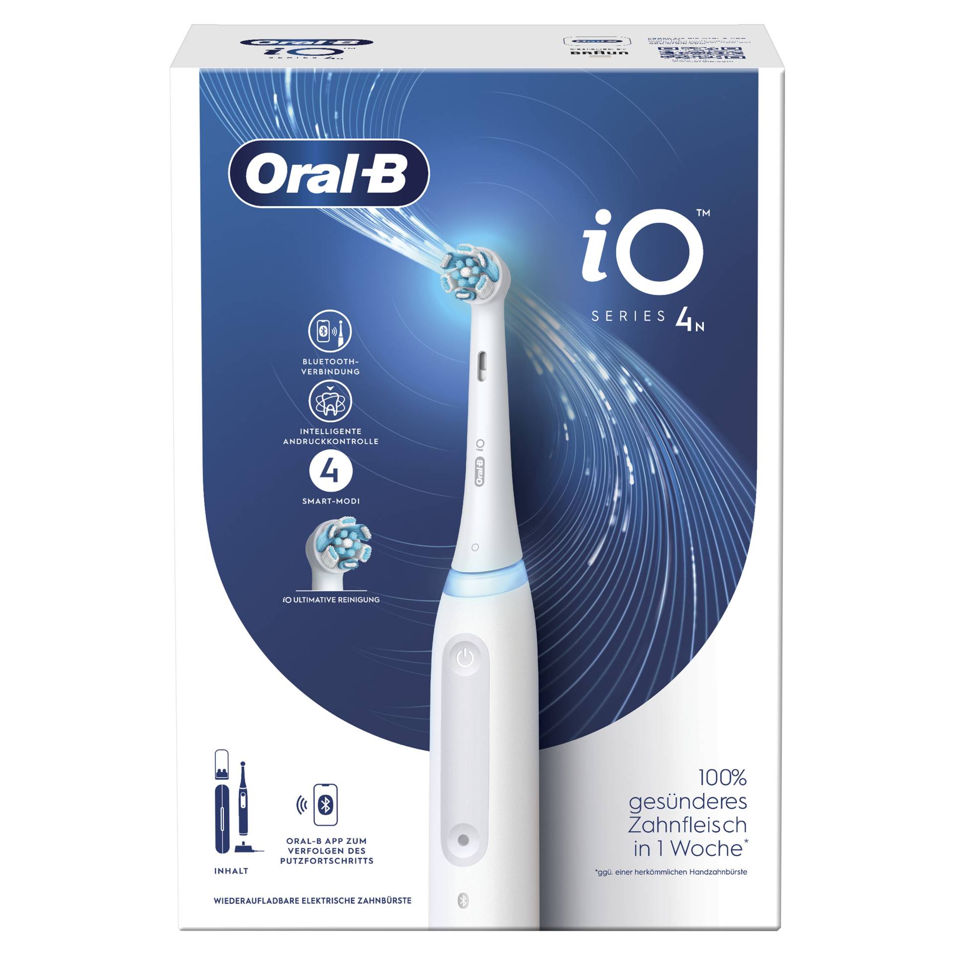 Braun Oral-B iO Series 4 N Elektrische Zahnbürste weiß von Braun