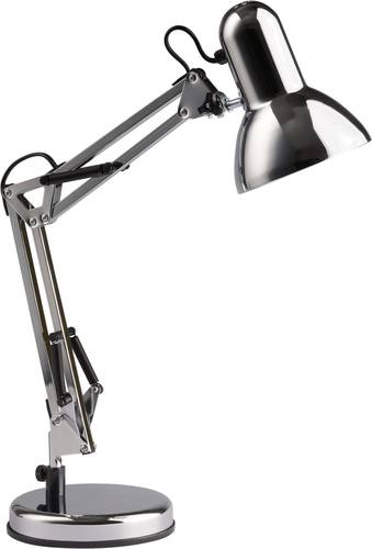 Brilliant Henry Tischlampe Energiesparlampe, Glühlampe E27 40W Chrom von Brilliant