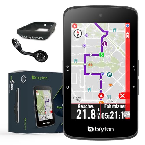 Bryton Rider S800 3.4" Farb-Touchscreen GPS Fahrradcomputer mit Offline-EU-Karte und Navigation von Bryton