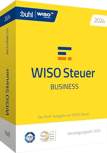 WISO Steuer 2024 Business, Die Profisoftware für das Steuerjahr 2023, 100 Abgaben, Standardverpackung: Profi-Software für das Veranlagungsjahr 2023 (WISO Steuer-Software) von Buhl Data Service GmbH