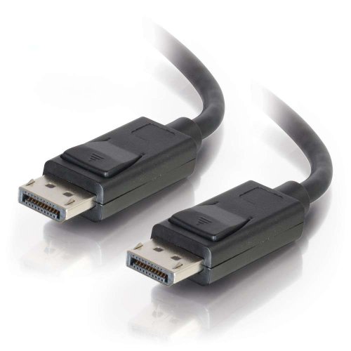 C2G 54404 DisplayPort-Kabel mit Riegeln M/M, 8K UHD kompatibel – Digital Audio Video schwarz (25 Fuß, 7,62 m) von C2G