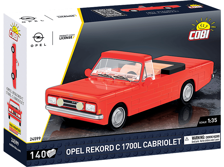 COBI - Opel Rekord 1700 L Cabrio Bausatz, Mehrfarbig von COBI