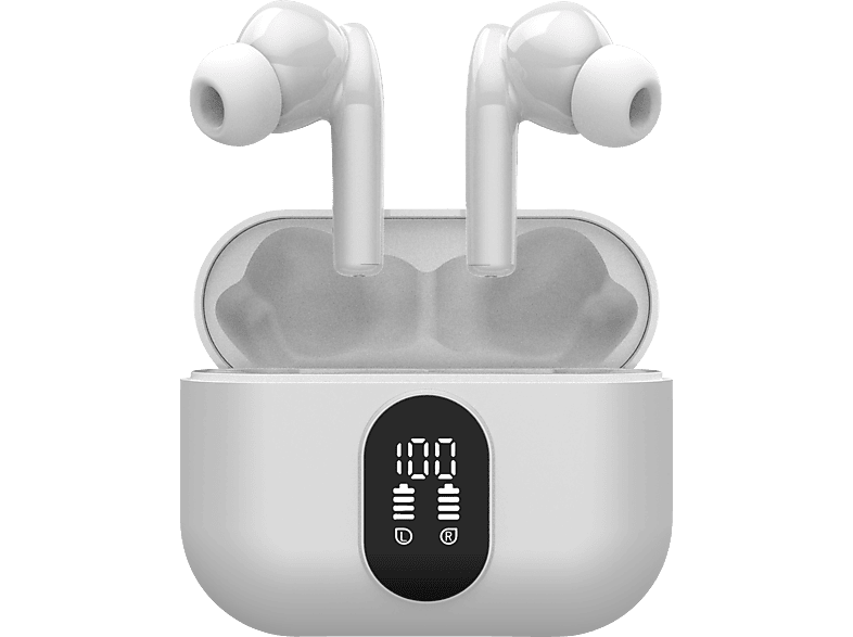 CORN TECHNOLOGY TWS-VX-1 True Wireless, In-ear Kopfhörer Bluetooth White von CORN TECHNOLOGY
