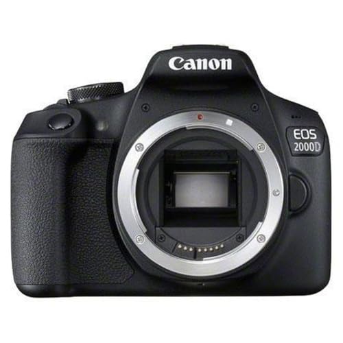 Canon EOS 2000D Spiegelreflexkamera Gehäuse (24,1 MP, DIGIC 4+, 7,5 cm (3,0 Zoll) LCD, Full-HD, WIFI, APS-C CMOS-Sensor), schwarz von Canon