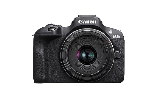Canon EOS R100 Spiegellose Kamera + RF-S 18-45mm is STM Objektiv + RF-S 55-210mm is STM Objektiv (Kompaktkamera, 4k Videokamera, Digitalkamera mit Autofokus und Motiverkennung) von Canon