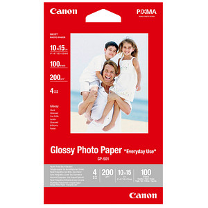 Canon Fotopapier GP-501 10,0 x 15,0 cm hochglänzend 200 g/qm 100 Blatt von Canon