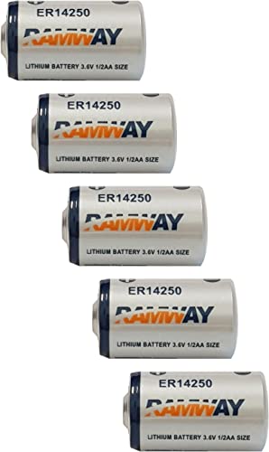 ER14250 Batterie für Eve Door und Window, Kompatibel mit Saft LS, 3,6V, 1200mAh, Li-SOCl2, Alarmanlage, Torantrieben, Pulsoximeter, Einbruchmelder, Sensoren, Nicht Wiederaufladbar (5 Stück) von Conipa