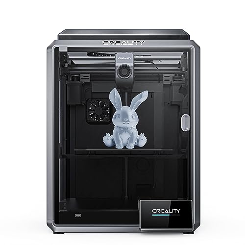 Creality 3D K1 Drucker mit max. 600mm/s Geschwindigkeit, Doppelventilator-Kühlungsmodell, integriertem Druckgussrahmen und intelligentem Steuerungsanschluss gemäß Amazon-Richtlinien formuliert von Creality