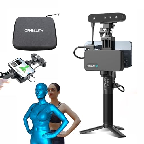 Creality CR Scan Ferret Pro 3D Scanner, 0,1 mm Genauigkeit, Anti-Shake-Tracking, Portable Handheld 3D-Scanner WiFi6 für IOS/Android Phone PC Win 10/11, 24-Bit-Vollfarbscannen von Creality
