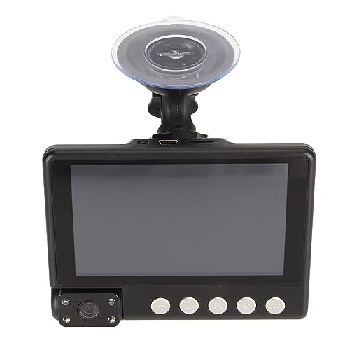 Dashcam Vorne und Hinten, 5 MP 4-Zoll-Touchscreen-HD-Dash-Kamera für Autos, 170°-Weitwinkel-Dashcam-Autofahrrekorder mit Bewegungserkennung, Nachtsicht, G-Sensor-Loop von Cuifati
