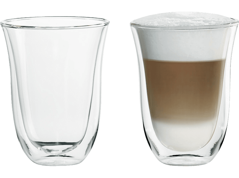 DELONGHI Thermoglas 2erSet DLSC312 Latte Macchiato Gläser Transparent von DELONGHI