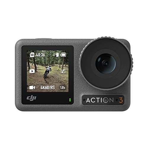 DJI Osmo Action 3 Standard-Combo - Action-Cam mit 4K HDR und superweitem Sichtfeld, 10-Bit Farbtiefe, HorizonSteady, wasserdicht, kältebeständig und langlebig, Vlog-Kamera für YouTube von DJI