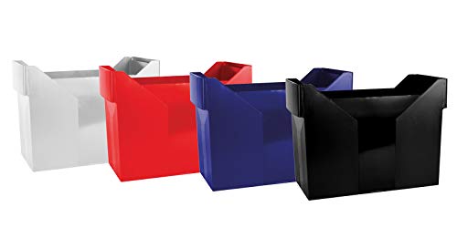 DONAU 7421001-04 Hängemappenbox Hängeregister aus Bruchsicherem Kunststoff/ Praktische File Box für Ordner Mappen A4/ Farbe: Rot von DONAU