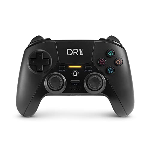 DR1TECH ShockPad II Controller Für PS4 / PS3 Kabelloser - Gaming Joystick DESIGN NEXT-GEN Kompatibel Mit PC/IOS - Touch Pad Und Doppelter Vibration (Schwarz) von DR1TECH