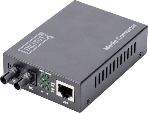 Digitus DN-82110-1 LAN, ST Duplex Netzwerk-Medienkonverter 1 GBit/s von Digitus