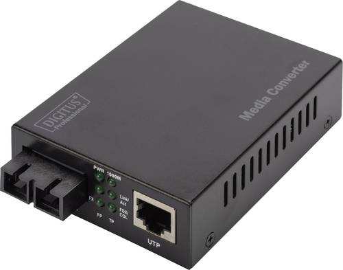 Digitus DN-82120-1 LAN, SC Duplex Netzwerk-Medienkonverter 1 GBit/s von Digitus