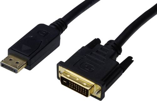 Digitus DisplayPort / DVI Adapterkabel DisplayPort Stecker, DVI-D 24+1pol. Stecker 3.00m Schwarz AK- von Digitus